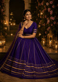 Royal Purple Velvet Garba Lehenga Choli Set